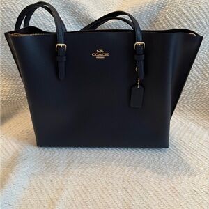 Coach Midnight Navy Leather Tote Bag